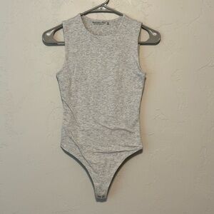 A&F Grey Sleeveless Bodysuit